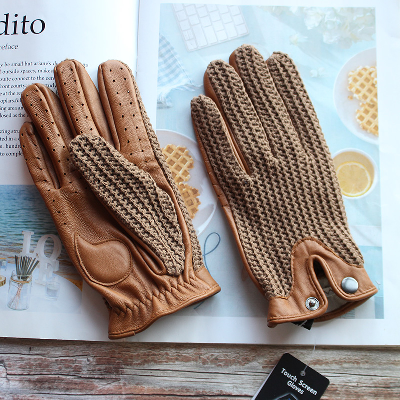 Leather Driving Glove - Yüksek Kaliteli Yeni Deri Erkek Sürüş