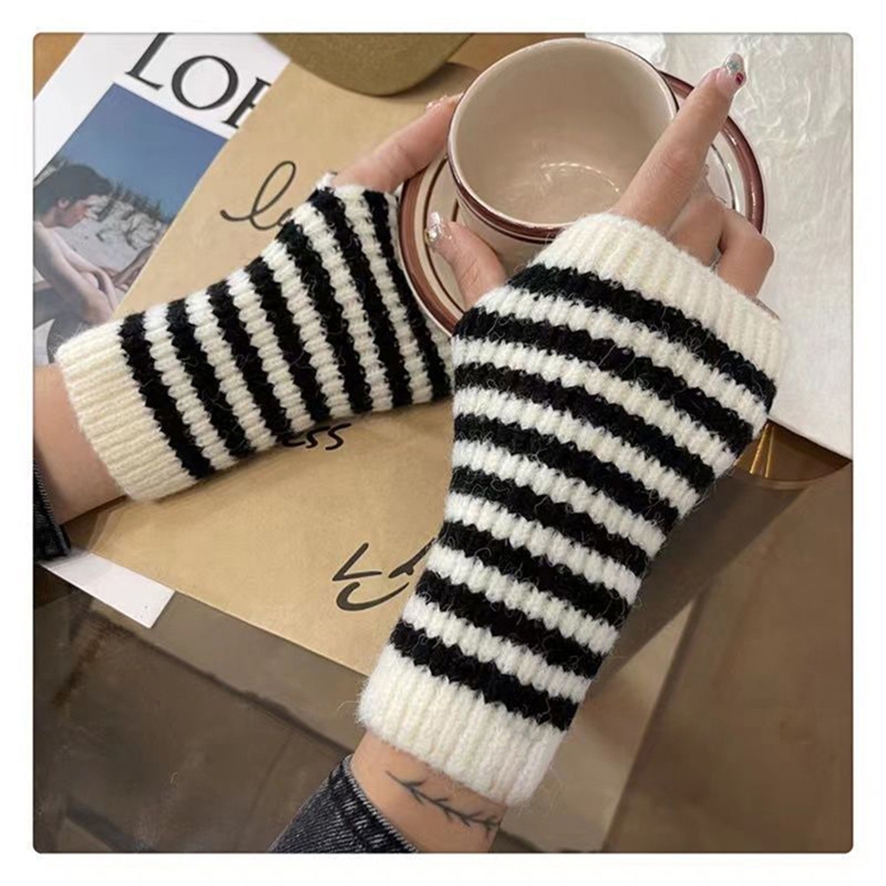 Kısa Çizgili Parmaksız Eldiven - Fingerless Glove Knit incelemesi ve fiyatı